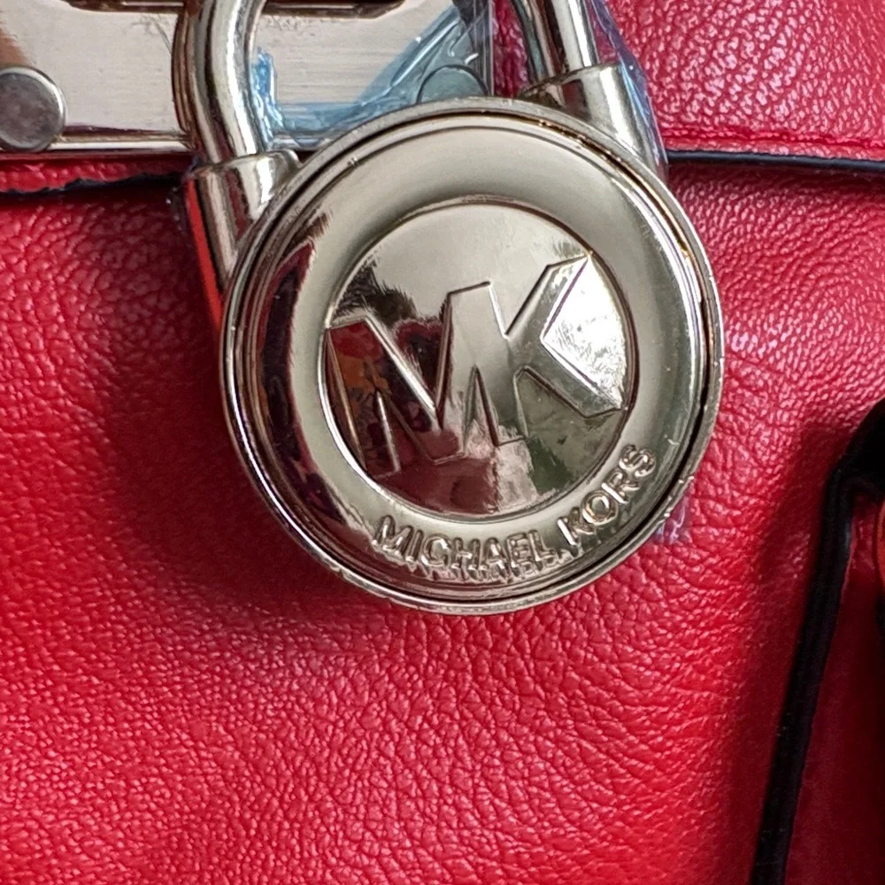 Michael Kors Red Satchel with Gold Accents - Hamilton bag